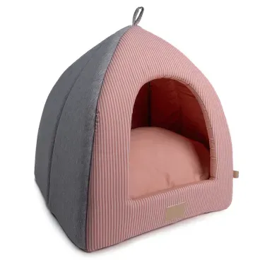 Cabana Home para Caes e Gatos Fabrica Pet Rosa de lado